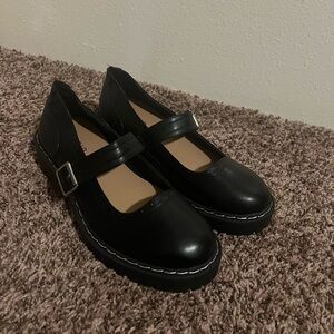 Torrid Black Flats with Strap and Buckle